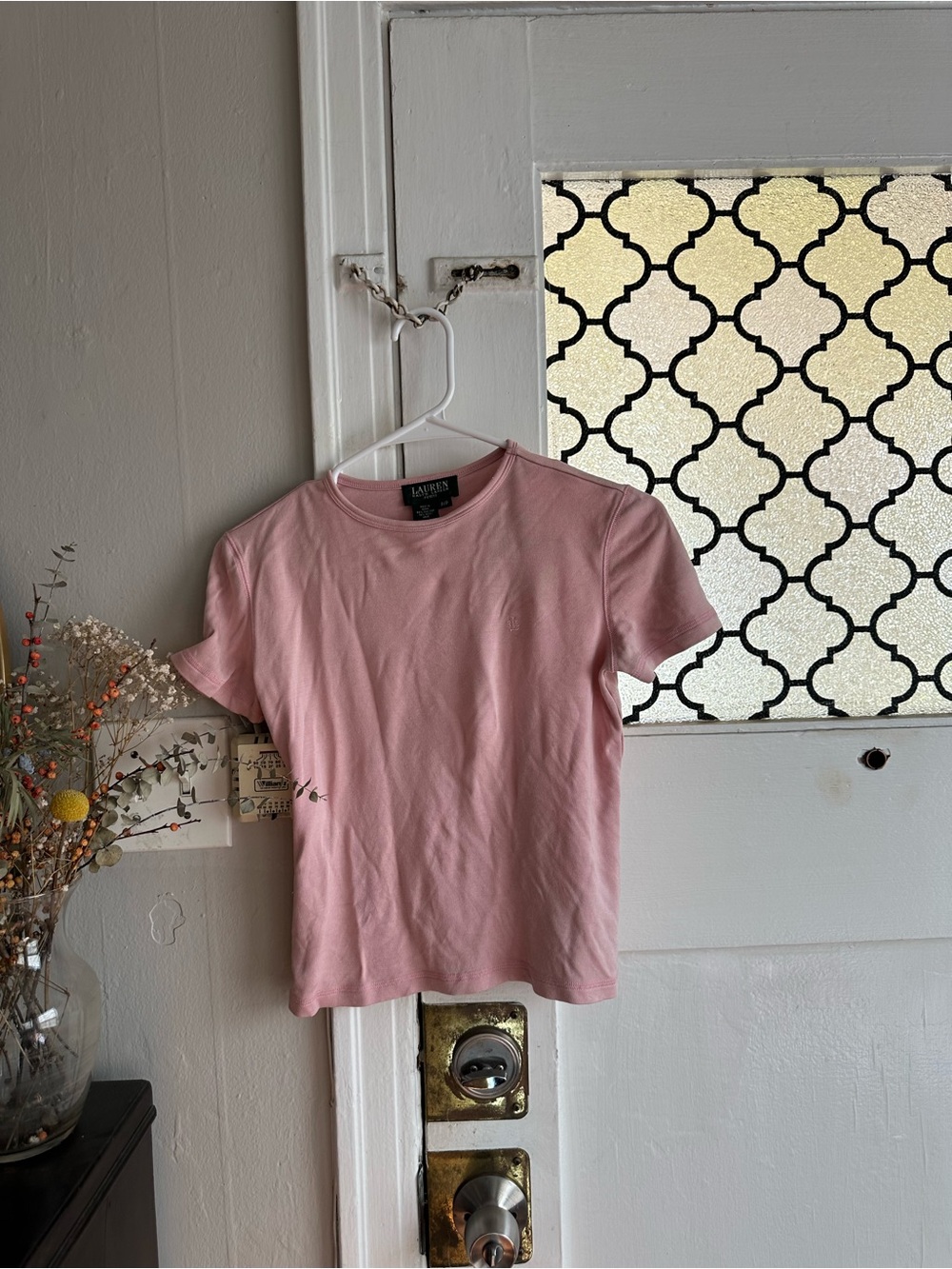Ralph Lauren Petite Baby Pink Baby Tee